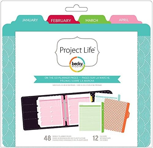 Project Life Planner Inserts &amp; Dividers 6"X8" - Calendar Page 380399