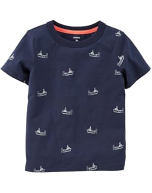 Carter's Boy's Navy S/S Nautical Print Tee!