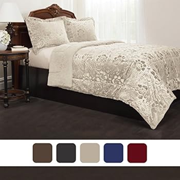 Amazon.com: Sherpa Quilted Fleece Comforter Set - Down