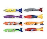 Diving Toy for Pool Use Gliding Shark Throwing Torpedo Underwater 8PCS/Set