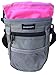 Dog Treat Training Bag with Mesh Pouch for Ball or Toys - Includes Waste Poop Bag Dispenser and Large Front Pocket with Zipper - 3 Options to Wear - Clip, Belt or Over the Shoulder Strap - Pink Lining