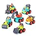 Sliding Toy Cars, Pocket Construction Vehicles Trucks Toy Set of 6 for Over 18 Months Old Boys Toddlers Kids - Bulldozer, Cement Mixer, Dumper, Forklift, Excavator and Road Roller