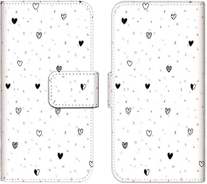 Amazon Co Jp Xperia Ace So 02l ケース 手帳型 スマホケース カードケース 収納ポケット カードポケット エクスペリア カバー 手書き風 イラスト ハート 家電 カメラ