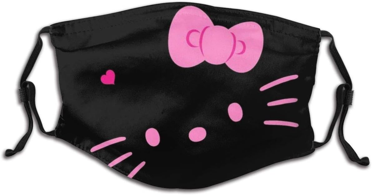 BUSEOTR Hello Kitty Mouth Guard with Filter Unisex Anti-Dust Washable Reusable Mouth Guard for Kids Baby Toddler