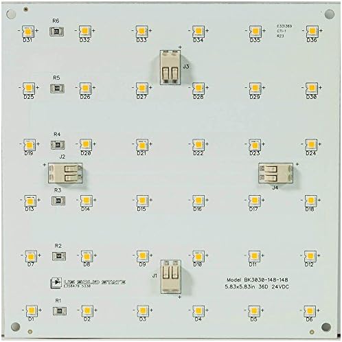 LED Module, Non Video, 5.83 X 5.83-INCHES , ~3000K, 36 NICHIA LEDS PER PANEL, 24VDC Constant Voltage, 8W, ~900lm, ALUMINUM, ULR, 7-YEAR WARRANTY