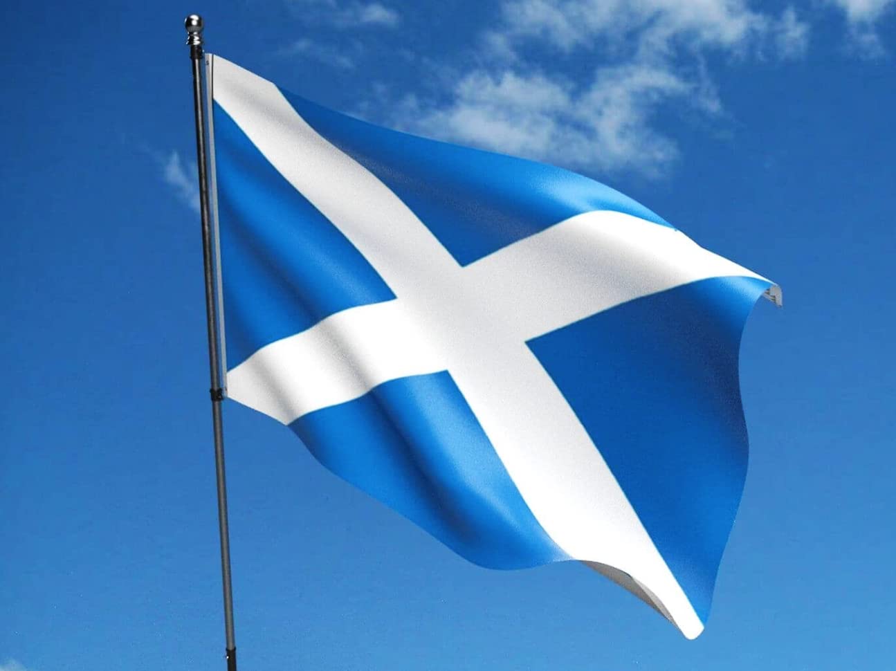 Strength & Honour Scotland 8ft x 5ft Huge Flag - St Andrew's Day Saltire Polyester Flag Banner with Brass Eyelets, World Cup Football Rugby Supporters Garden Outdoor Indoor Decorations, Coffin Drape