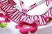 ALove Baby Girl's Floral One Piece Striped Ruffle Swimsuit