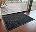 Welcome Mat for Outdoor and Indoor Use, Gray Rubber Large 19 X 31 Inch, Welcome Mat for Front Door