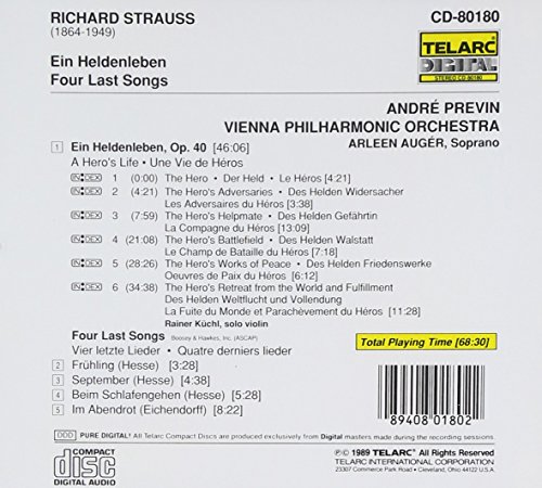 Richard Strauss - Ein Heldenleben, Four Last Songs / Auger, Previn