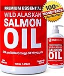 SALMON OIL FOR DOGS, CATS & HORSES, Fish Oil Omega 3 Food Supplement for Pets, Wild Alaskan 100% All Natural, Helps Dry Skin & Allergies, Promotes Healthy Coat & Joints, Helps Inflammation, 16 oz