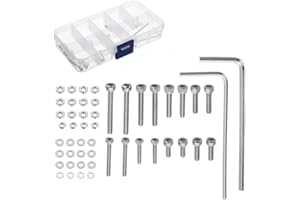 HEJHNCII Stainless Steel Screws Turntable Headshell Cartridge Mounting Kit Professional Bolts Mixed Boxed 50 Pcs Cartridge Mounting Screws
