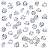 HansGo Fake Diamonds for Decoration, 500PCS Clear Glass Crystal Diamond 10mm Crystal Gems