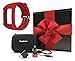Polar M600 (White) Gift Box Bundle | Includes Extra Silicone Band (Red), PlayBetter USB Car & Wall Charging Adapters, Hard Case | GPS Sports Smart Watch, Wrist HR | Black Gift Box, Red Bow