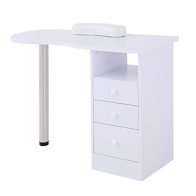 Buy Nail Table Suncoo Artist Hand Manicure Station Desk Spa Beauty Salon With 3 Drawers 15 7 X 41 7 X 30 3 White Online In Oman B07h26nxsd