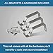 H.VERSAILTEX Window Curtain Rods for Windows 48 to 84 Inches Adjustable Decorative 3/4 Inch Diameter Single Window Curtain Rod Set with Twisted Cage Finials, Nickel