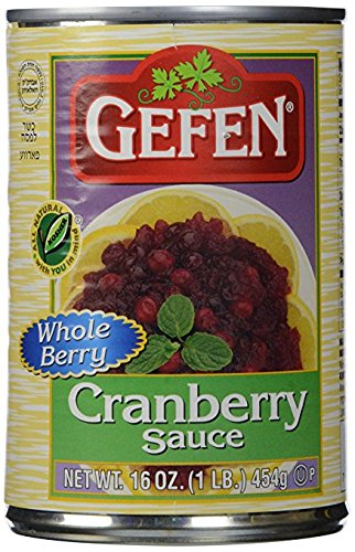 Gefen Whole Berry Cranberry Sauce Kosher For Passover 16 Oz. Pk Of 3.