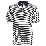 adidas Golf Men's Performance 3-Color Stripe Polo Shirt, Navy/White, Large