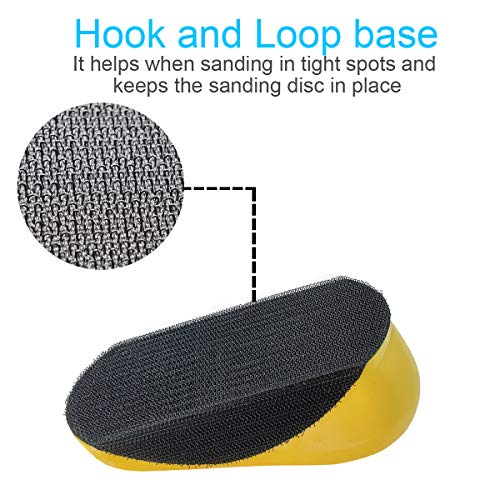 M-jump 5 inch Mouse Hand Sanding Pad Hook and Loop Sanding Block Hook Backing Plate For Woodworking, Furniture Restoration, Home and Automotive Body. - Thumbnail 3