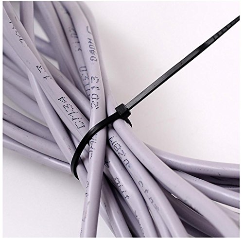 8'' Locking Nylon Zip Ties Plastic Cable Ties Zip Wire Black Cord Wrap (Pack of 100) Vibola (2.5200mm(100PCS))