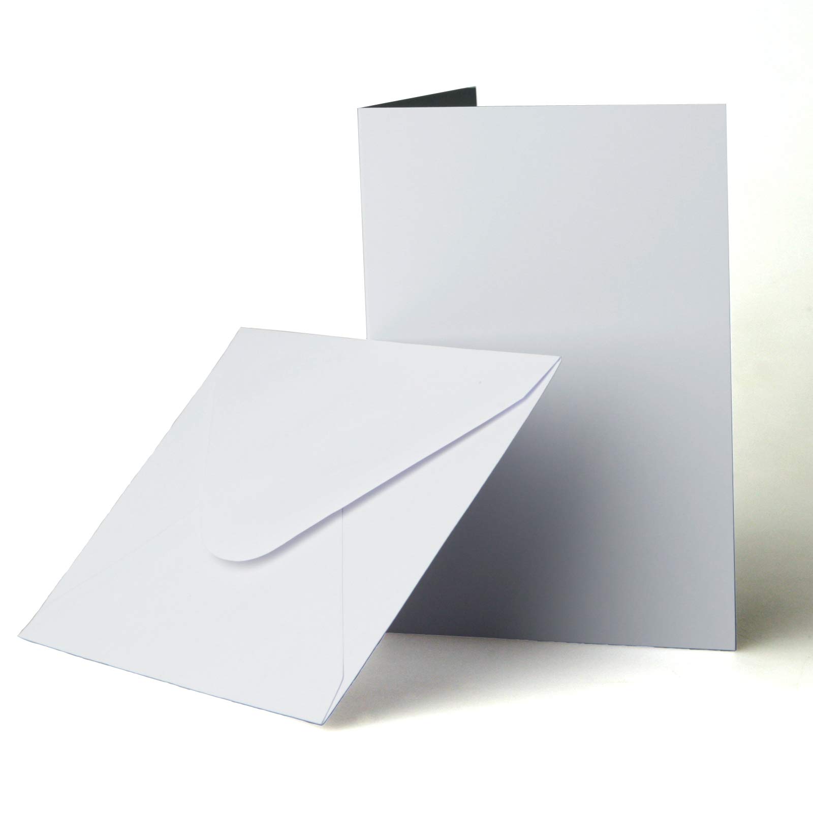 40 x White A5 Blank Greeting Cards with Envelopes