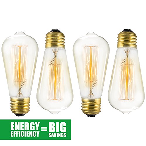 Edison bulb 4 pack - st64 - squirrel cage filament - di…