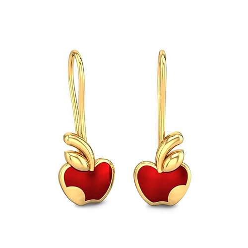 18KT Yellow Gold Drop Earrings for Girls