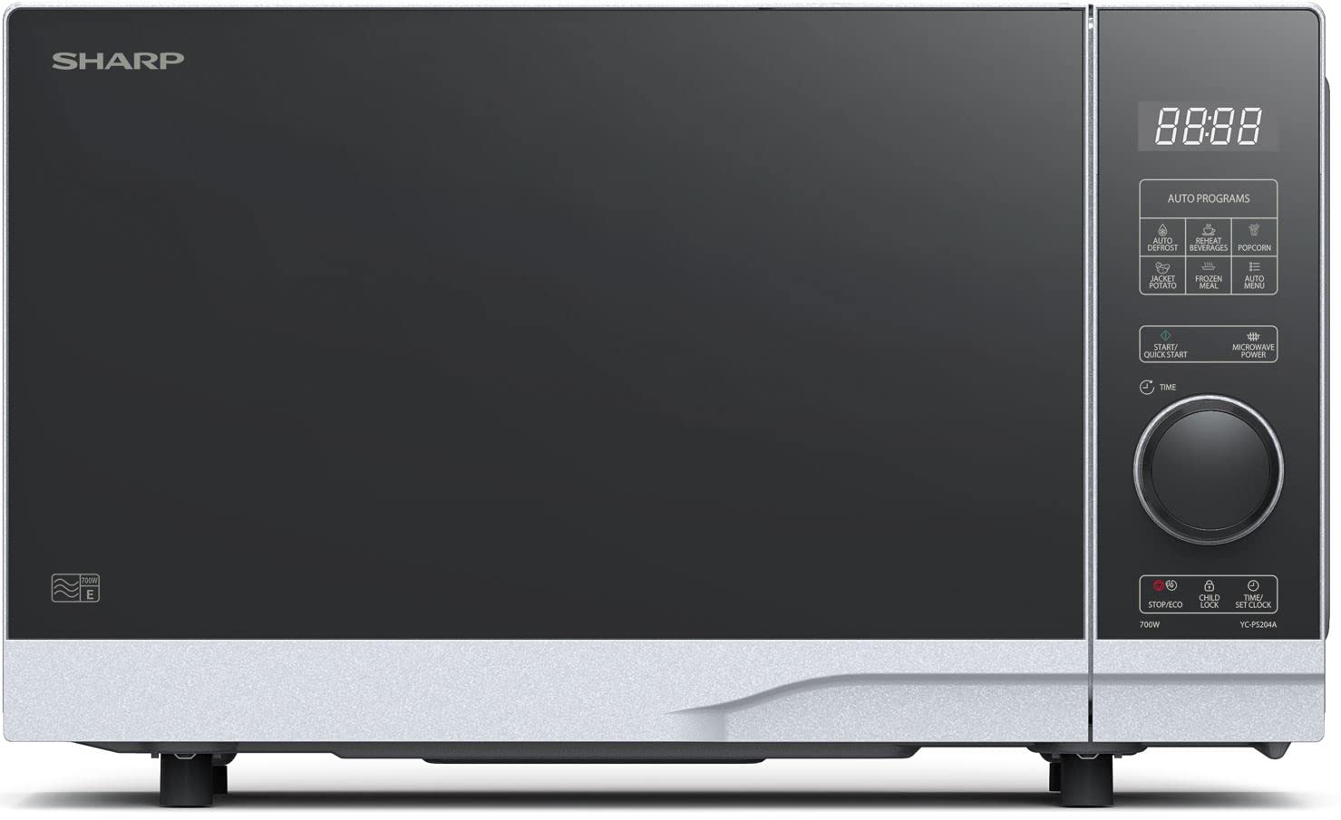 SHARP-YC-PS204AE-S-Microondas-700-W-20-L-10-niveles-de-potencia-funcion-eco-descongelacion-seguridad-infantil