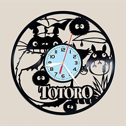 Handmade Vinyl Wall Clock My Neighbor Totoro vinyl wall clock Studio Ghibli decor Totoro wall poster Totoro art Totoro Christmas gift Totoro fan gift Totoro cartoon