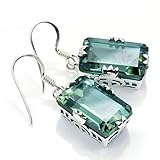 Shimmering Sterling Silver Lab Created Color Change Alexandrite Dangle Earrings