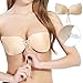 LamourLove Strapless Bra Self Adhesive Push Up Bra Reusable Silicone Invisible Backless Bras for Women