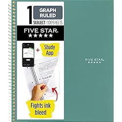 Five Star Spiral Notebook + Study App, 1