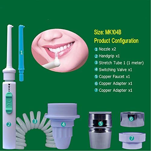 WAYCOM Non-electric Oral Dental Irrigator Tooth Flush Deep Clean Faucet Water Flossers (MK104B)