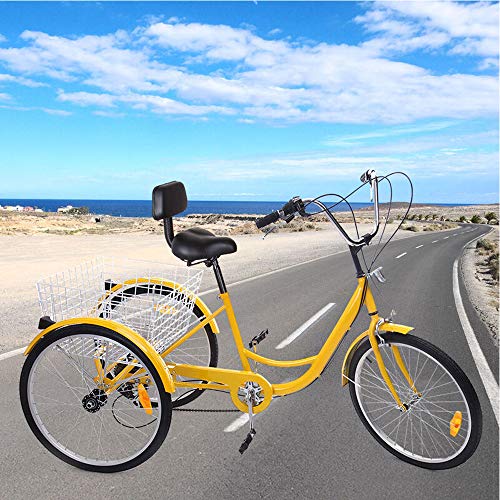 Ridgayard 24'' Wheel Tricycle for Adult Speed Adjustable