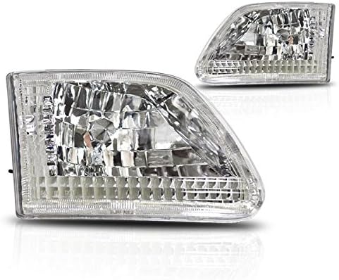 EXSTREAM INDUSTRIES 97-03 Ford F-150 / 97-03 F-250 / 97-02 Ford Expedition Crystal Head Lights - (Chrome / Clear)