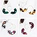 Finrezio 4 Pairs Statement Earrings for Women Bohemia Acrylic Resin Geometric Hoop Dangle Earrings