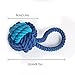 XPangle Dog Ball Toy,Dog Interactive Rope Chew Toys Durable Teeth Throw and Tug War Plays for Medium to Large Breeds and Puppies(Blue)