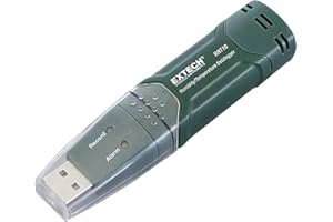 Extech RHT10 Humidity and Temperature USB Datalogger with 16,000 Data Point Memory, Dew Point, Time/Date Stamp, Long-Term Env