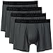 David Archy Men's Breathable Bamboo Rayon Boxer Briefs with Fly in 3 or 4 Pack