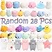 BeYumi Mochi Squishy Animal Toys, Random 28 Pcs Kawaii Cute Soft Squishy Stretchy Toys Mini Animal Hand Toy Stretchy Healing Stress Reliever