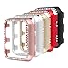 Coobes Compatible with Apple Watch Case 40mm 44mm, Metal Bumper Protective Cover Women Bling Diamond Crystal Rhinestone Shiny Compatible iWatch Series 6 5 4 SE (Diamond-5 Color Pack, 40mm)