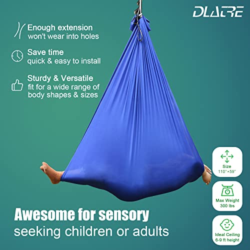 Therapy Swing for Kids Lycra Swing Sensory Hammock Swing Cuddle Swing Special Needs Hanging Kit Included Outdoor Indoor Cocoon Swing for Kids Children Adults Hammock with Autism ADHD ADD SPD Aspergers
