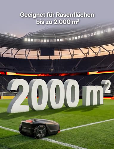 Goalker H1 Rasenmäher Roboter mit duales LiDAR & KI-Vision, RTK + VSLAM für 2000 m² Rasenfläche, KI-Hindernisvermeidung, 45% Steigfähigkeit, GPS und 6 Stück Ersatzmesser