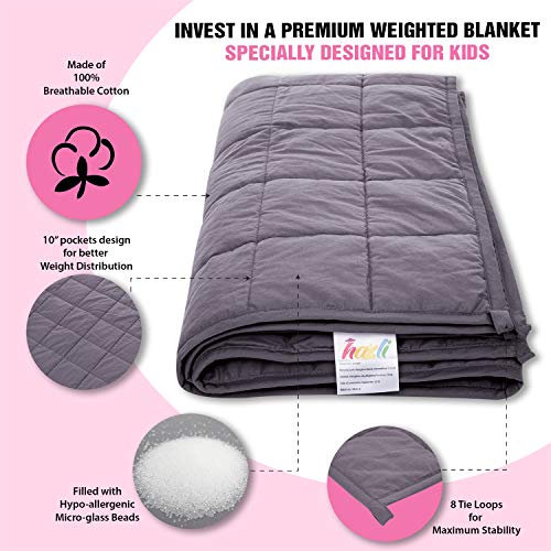 image for Hazli Calming Weighted Blanket for Kids - Children Heavy Blanket for S