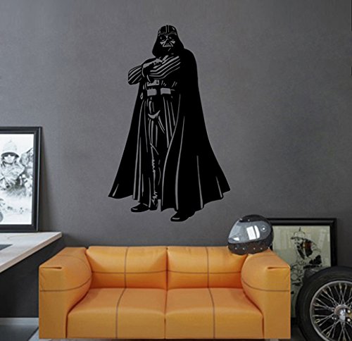 STICKERSFORLIFE ik2617 Wall Decal Sticker Skier Darth Vader Star Wars Character Bedroom Children's Room