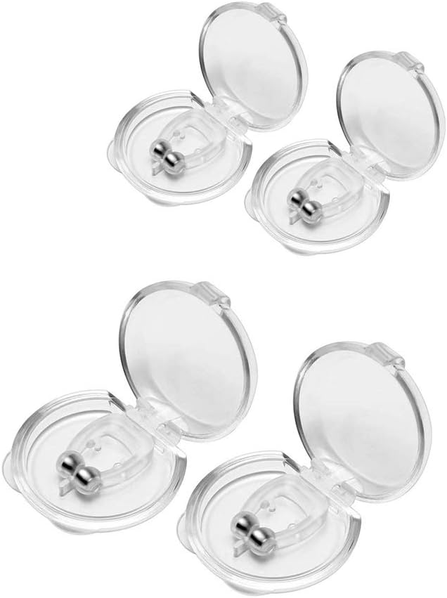 Anti Snore devices Nose Clip,Silicone Magnetic Stop Snoring Nasal Dilators,Sleep Apnea Devices Relief for Men Or Women,Sleeping Aid noise Smart Solution for snoring During Sleep (4 packs)