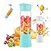 Portable Blender, Supkiir USB Rechargeable Mini Juicer Cup with Handle, Smoothie Blender with 6 Blades with 4000mAh Batteries, 480ml Household Fruit Mixer for Travel Office Sports School