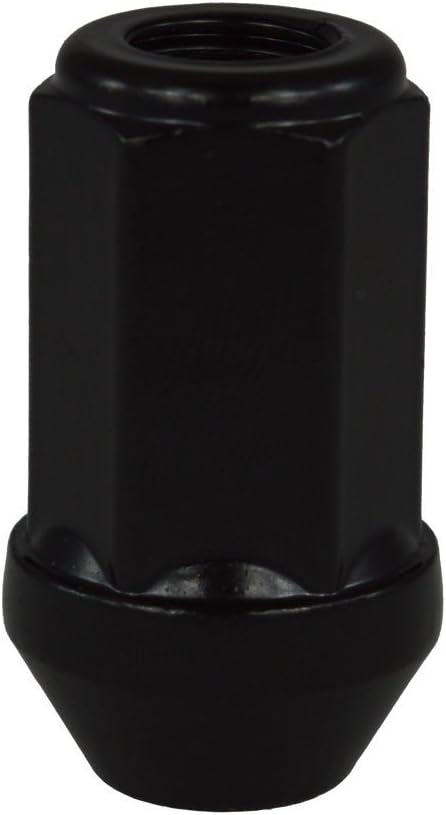 EvoCorse Open end lug nut M12x1.5, Key 19, length 41 mm, Black zinck nickel plating finish, 4 pcs