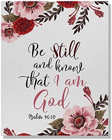 Wayfare Art, Christian Bible Psalm 46:10 Canvas Prints Artwork Wall Art Poster for Home Office Living Room Decorations 8 x 10 inch