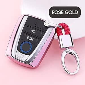 Amazon.com: Atonix Rose Gold Keyless Entry Remote Cover Soft TPU Key Fob Case with Keychain for ...