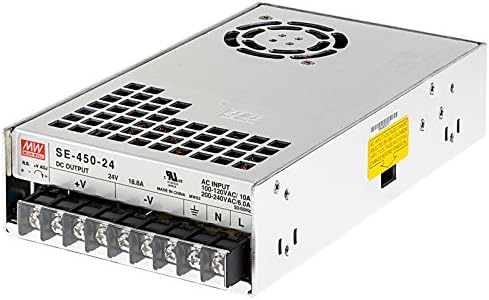 Meanwell Enclosed 450w 24V UL Approved 120 to 24 Volt DC Output 2 Year Warranty LED Power Supply Driver Switching Transformer